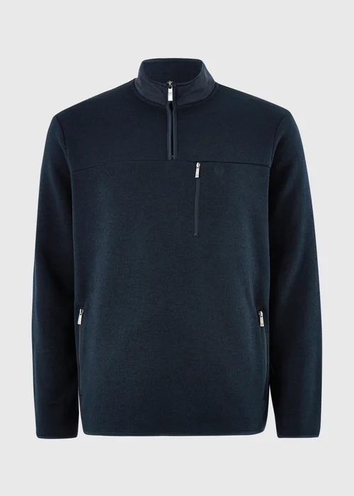 Navy Quarter Zip Fleece - S Image 4