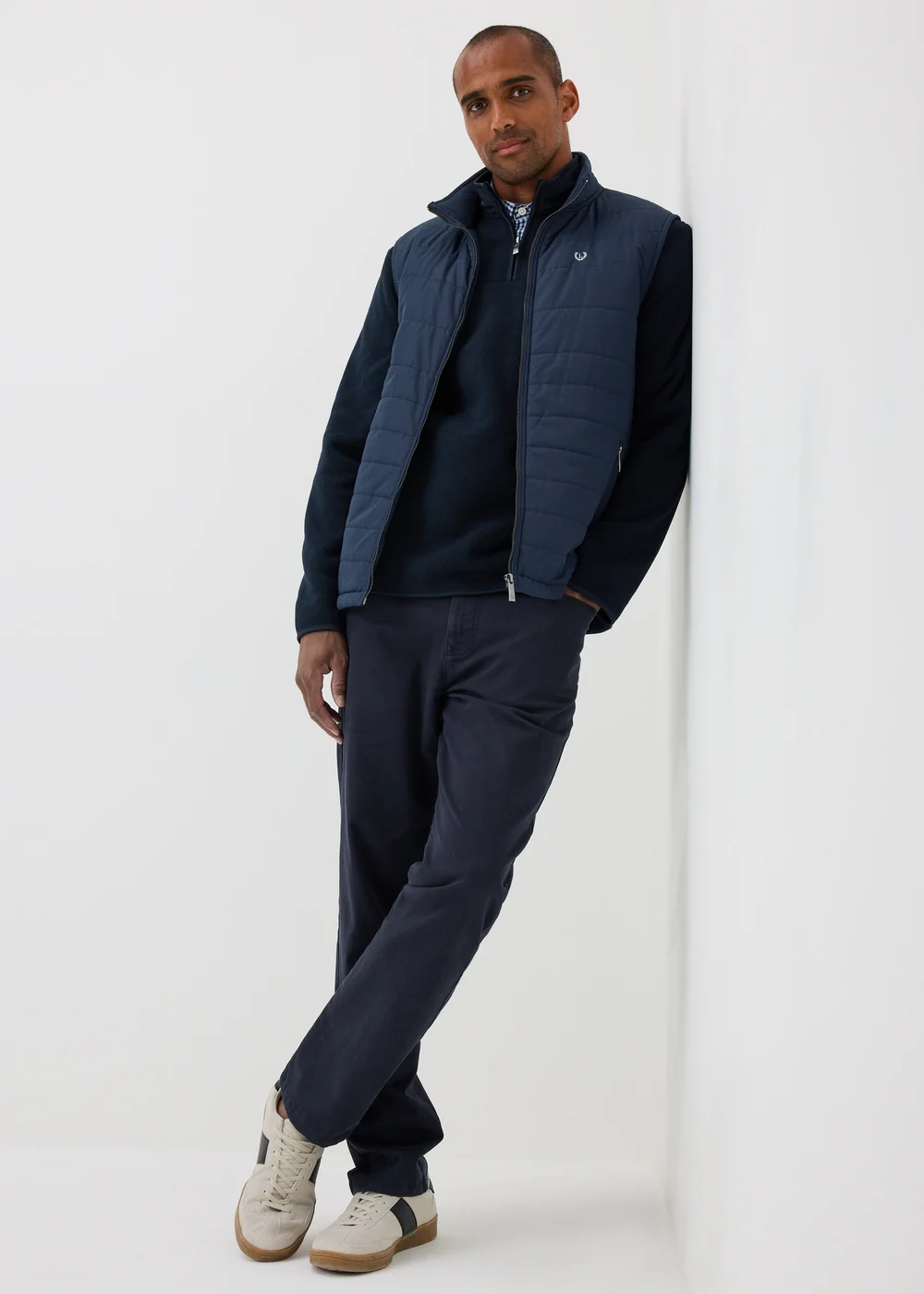 Navy Quarter Zip Fleece - S Image 1