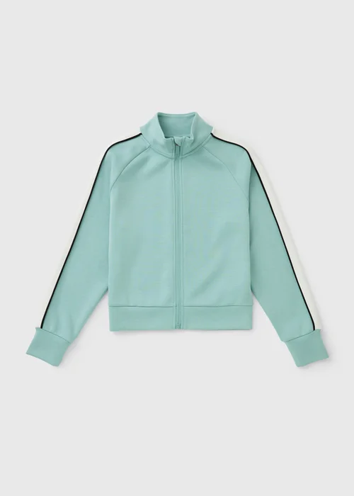 Girls Turquoise Zip Up Co Ord Sweatshirt (7-15yrs) - 7 Yrs Image 1
