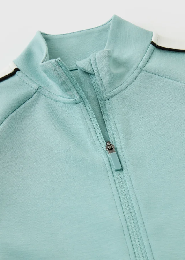 Girls Turquoise Zip Up Co Ord Sweatshirt (7-15yrs)