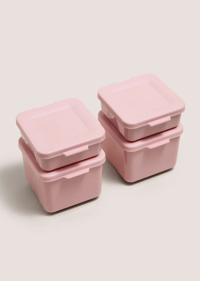 4 Pack Pink Snack Pots