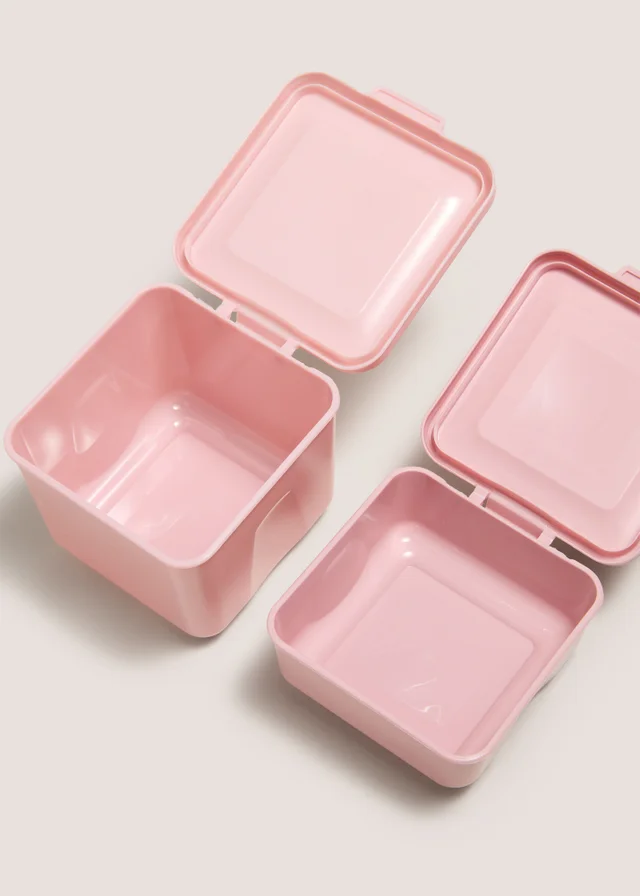 4 Pack Pink Snack Pots