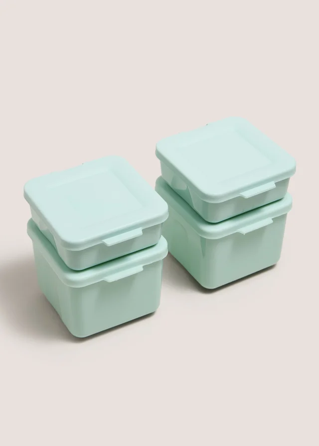 4 Pack Green Snack Pots