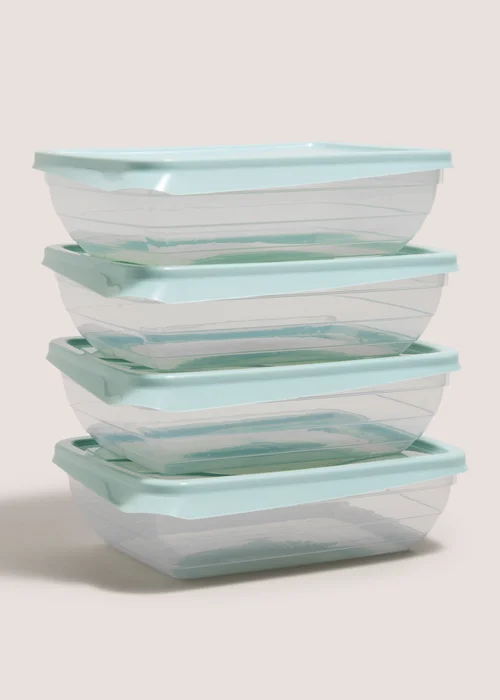 4 Pack Green Essential Food Containers Image 1