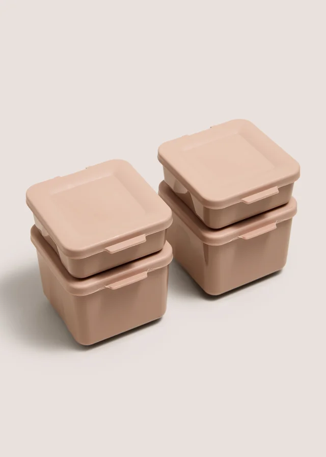 4 Pack Taupe Snack Pots