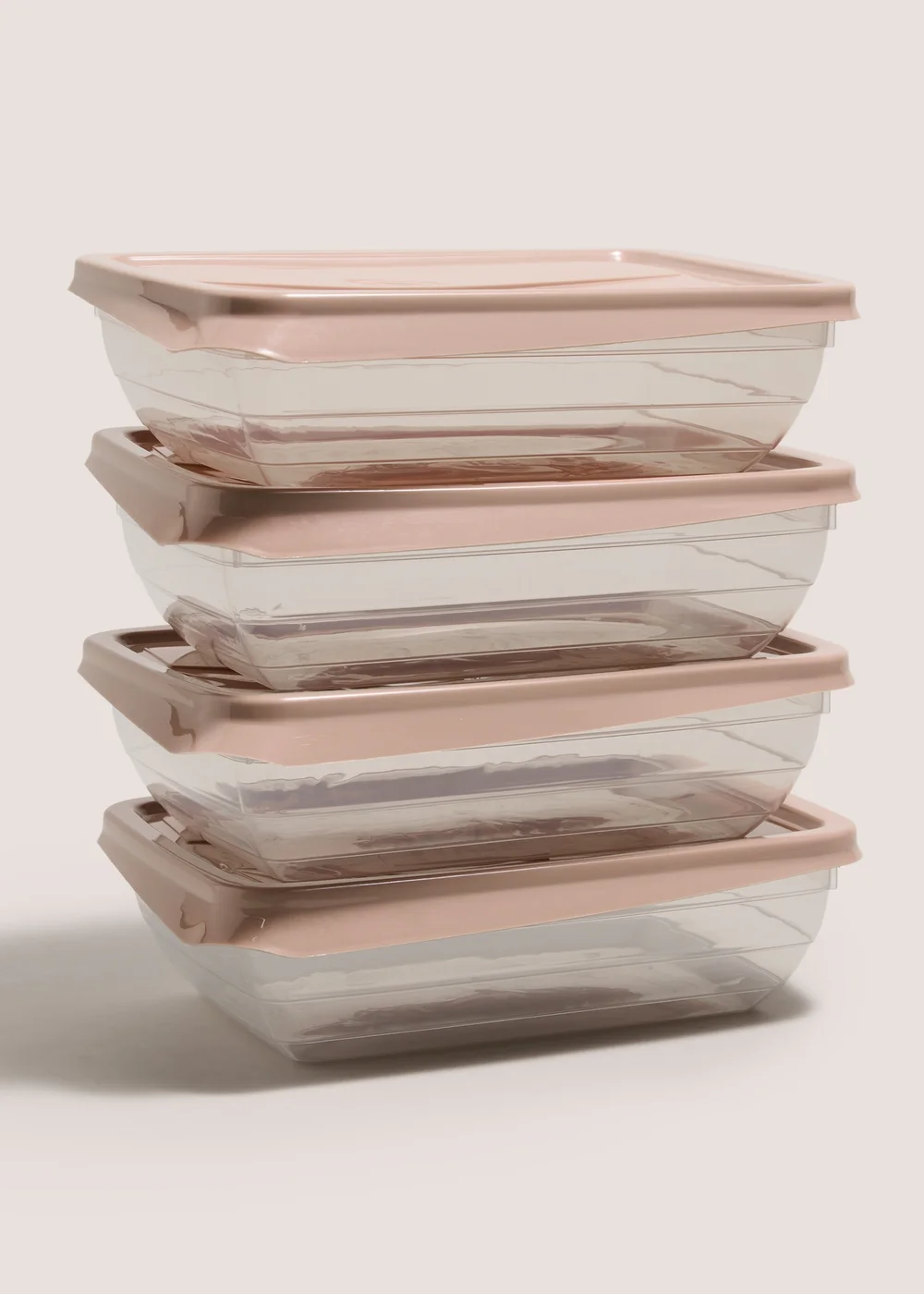 4 Pack Taupe Essential Food Containers Image 1