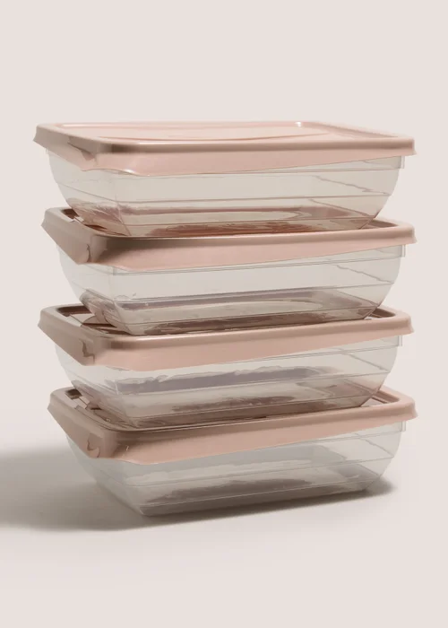 4 Pack Taupe Essential Food Containers Image 1
