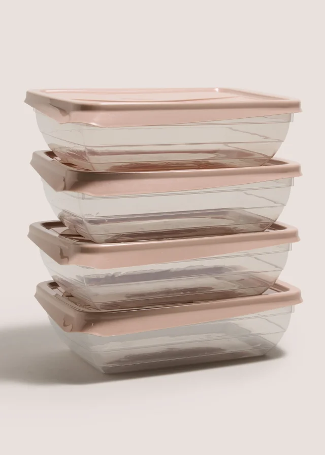 4 Pack Taupe Essential Food Containers