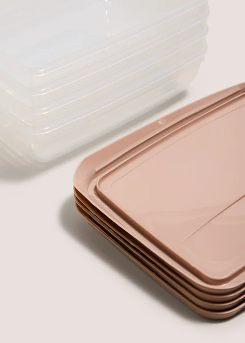 4 Pack Taupe Essential Food Containers Image 2