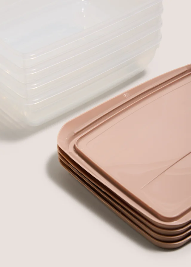4 Pack Taupe Essential Food Containers