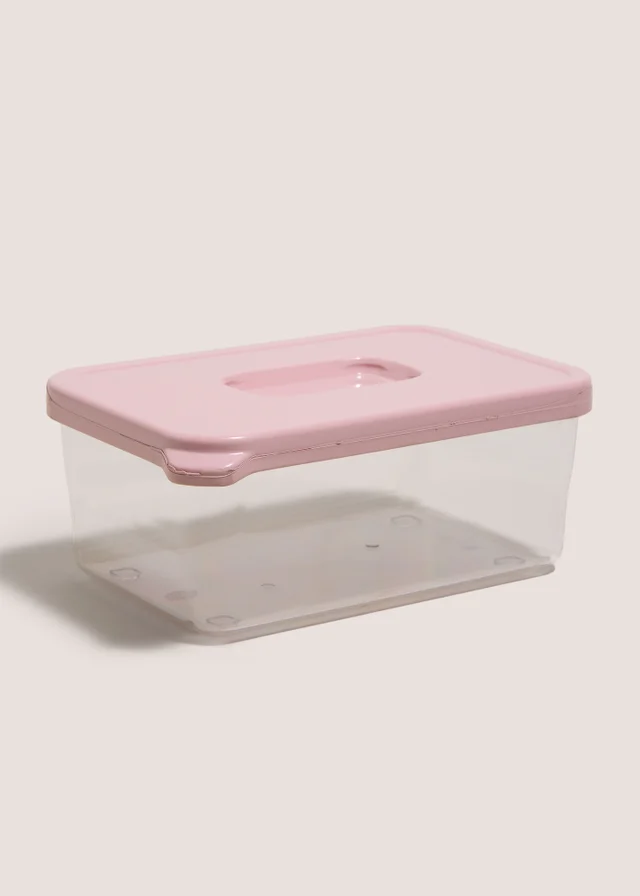 Pale Pink Plastic Food Tub