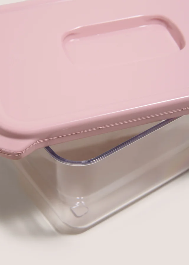 Pale Pink Plastic Food Tub