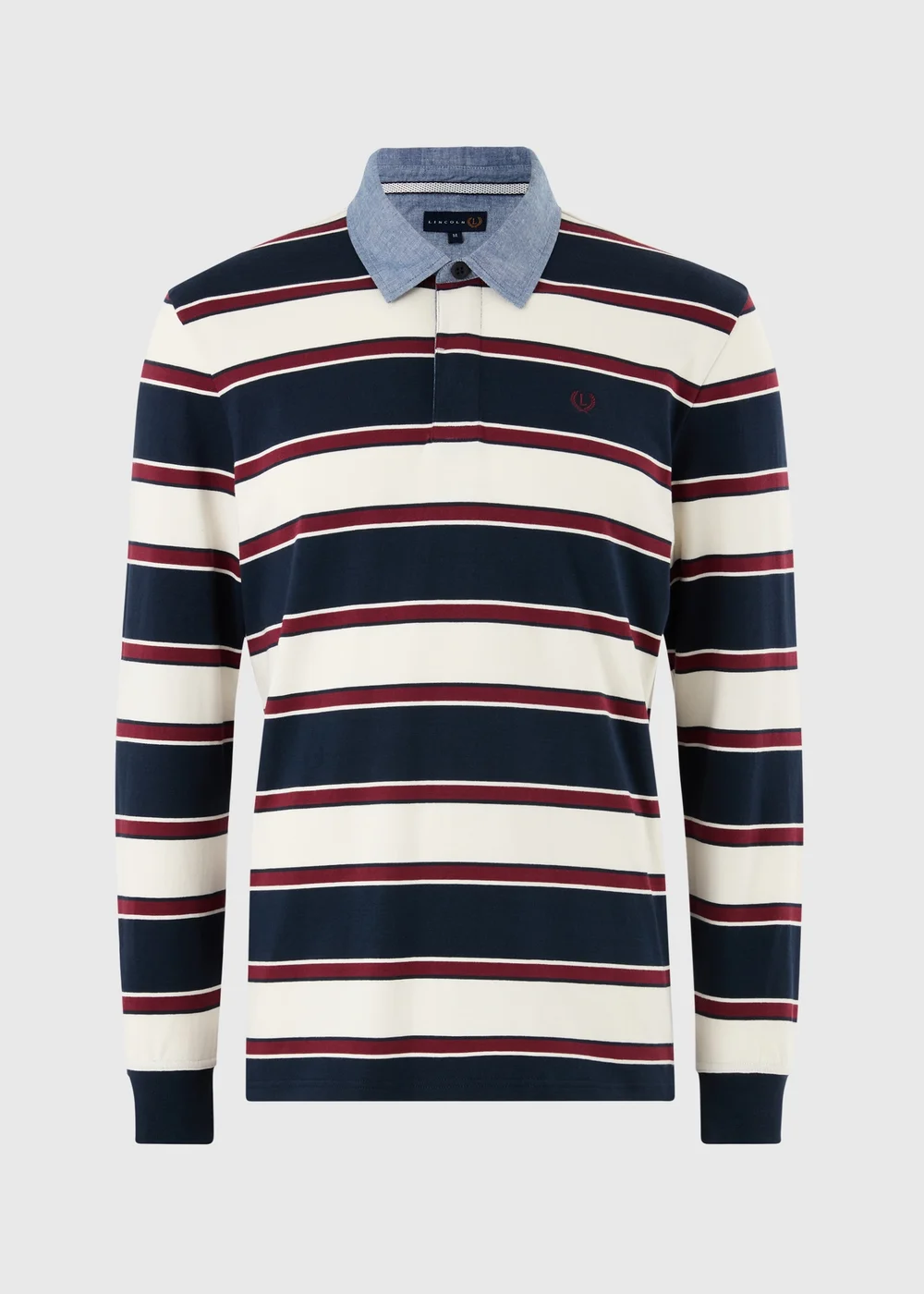 Lincoln Navy Striped Rugby Shirt - S Image 2