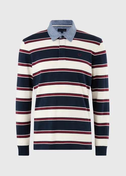 Lincoln Navy Striped Rugby Shirt - S Image 2
