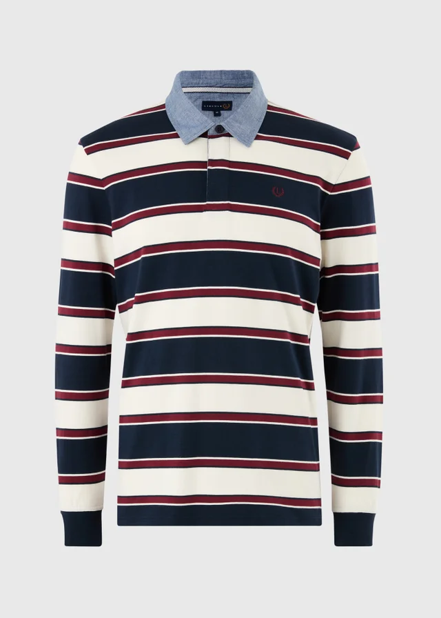 Lincoln Navy Striped Rugby Shirt