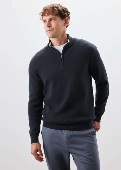 Lincoln Navy Quarter Zip Jumper - S Image 1