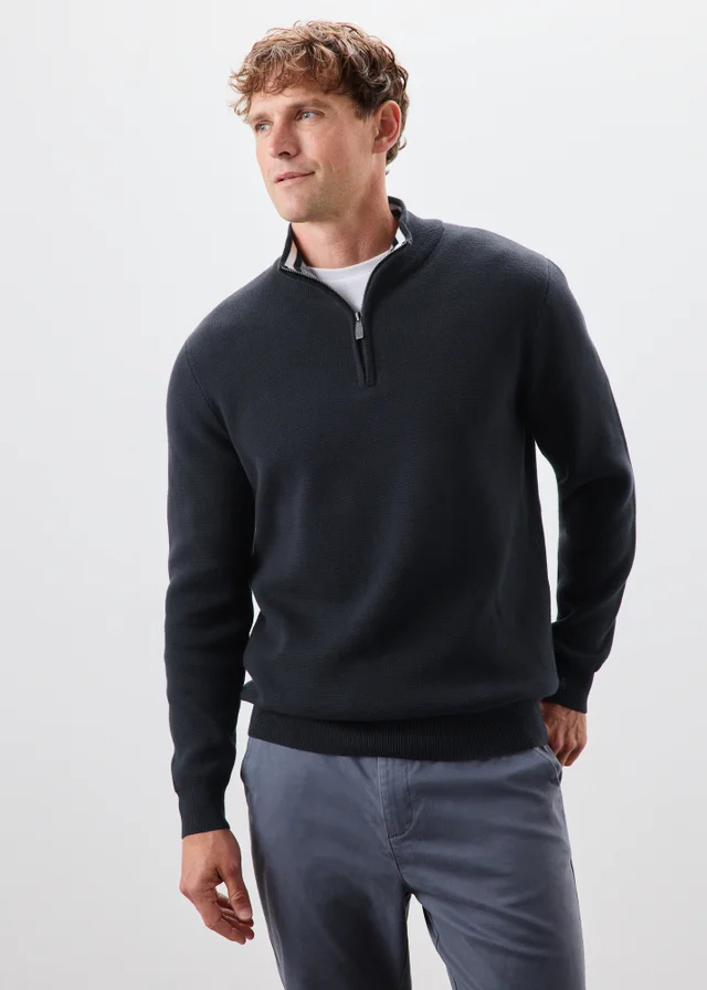 Lincoln Navy Quarter Zip Jumper