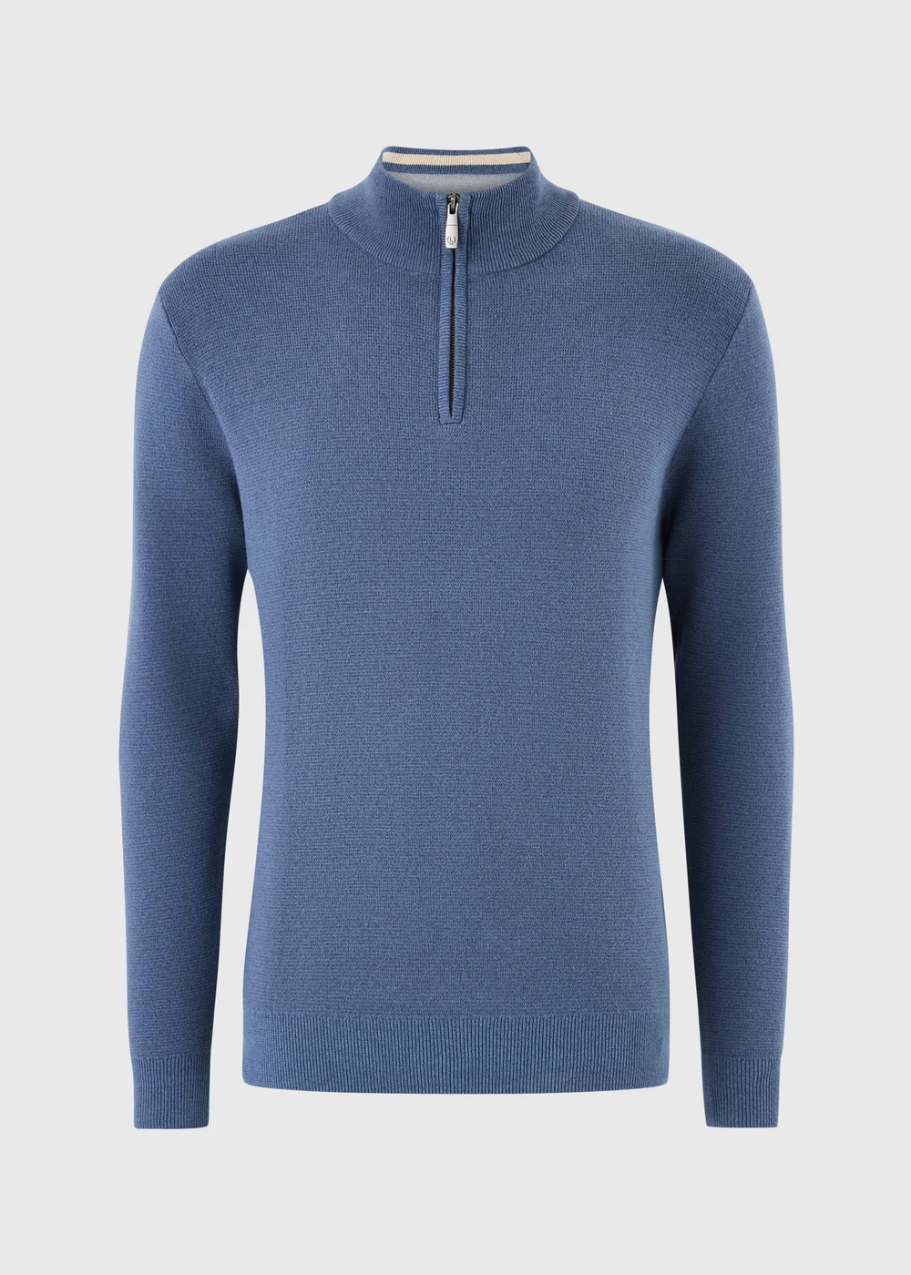Lincoln Blue Milano 1/4 Zip Jumper - S Image 1