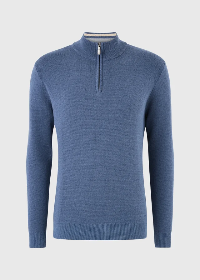 Lincoln Blue Milano Quarter Zip Jumper