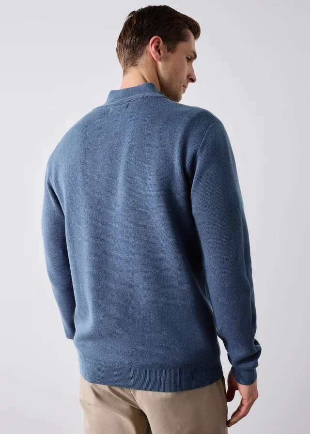 Lincoln Blue Milano Quarter Zip Jumper