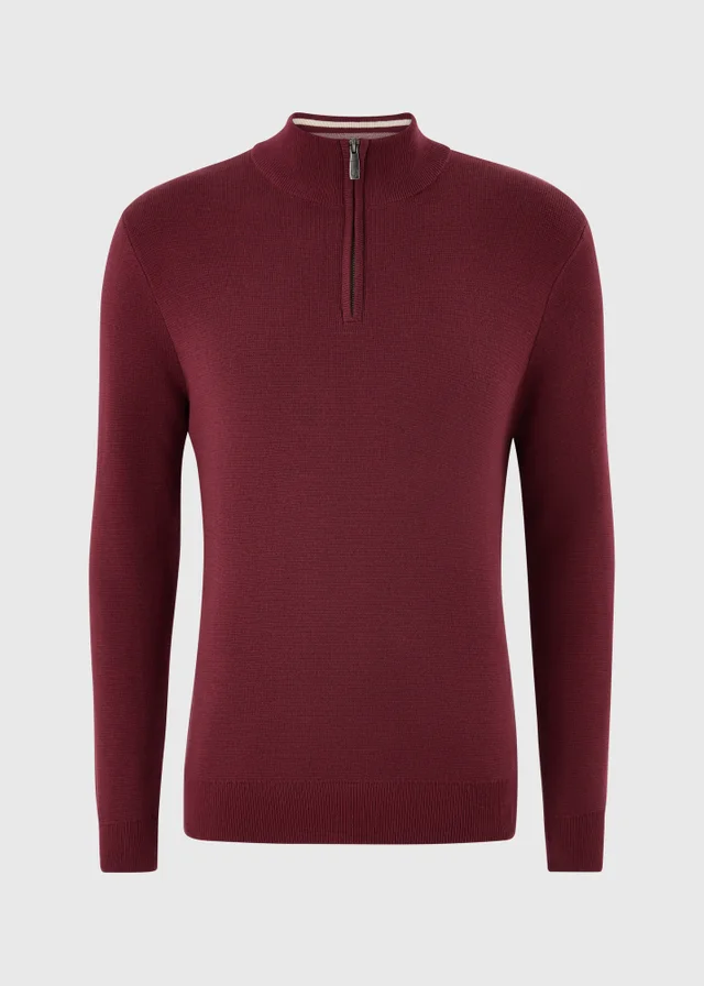 Lincoln Burgundy Quarter Zip Jumper