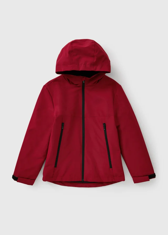 Boys Red Showerproof Raincoat (7-15yrs)