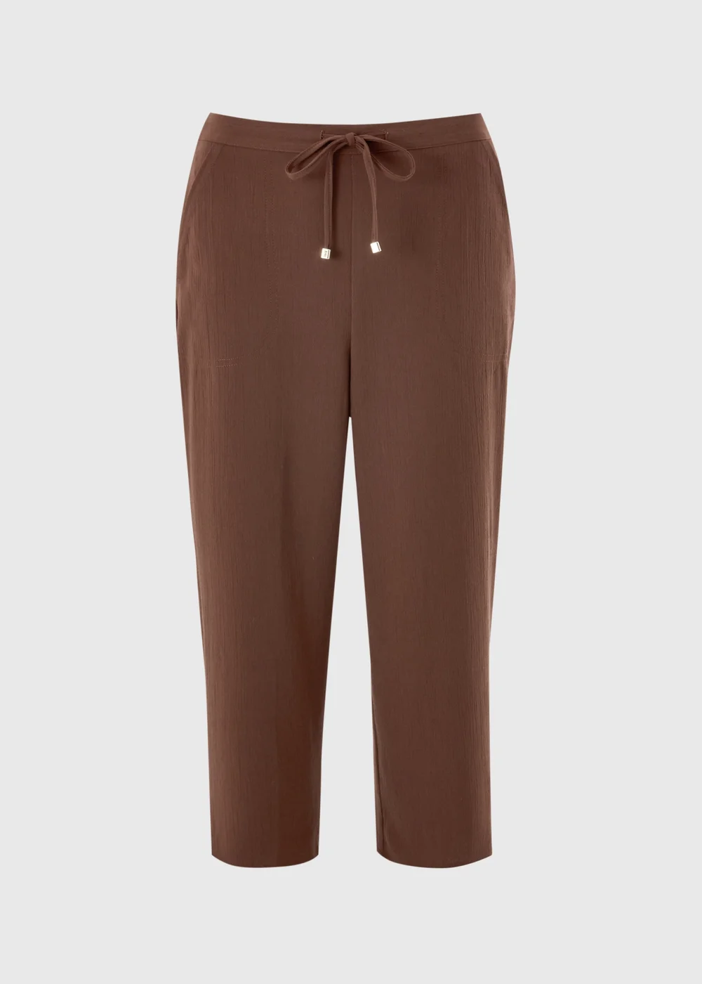 Chocolate Brown Cropped Clipper Trousers - 8 Image 3
