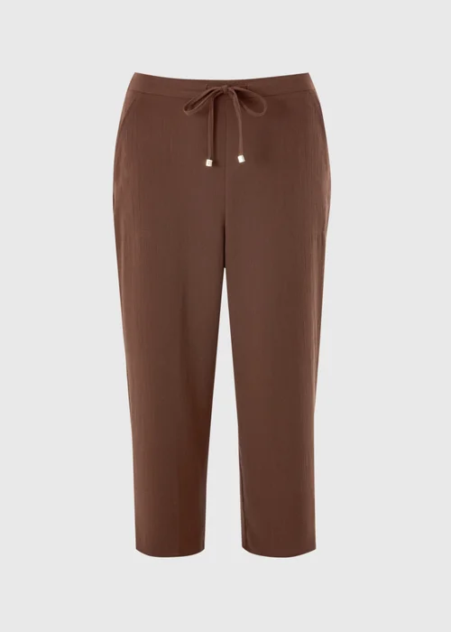 Chocolate Brown Cropped Clipper Trousers - 8 Image 3