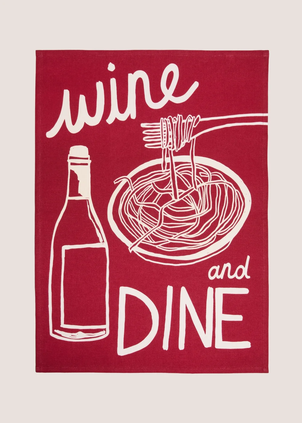 Red Wine & Dine Tea Towel Image 1