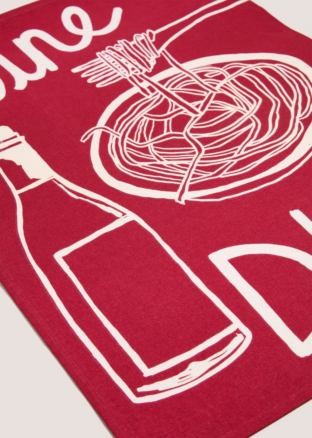 Red Wine & Dine Tea Towel Image 2