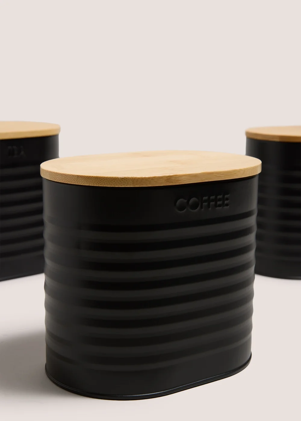 3 Pack Black Storage Cannisters Image 2