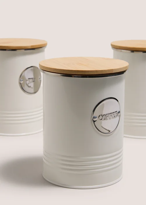 3 Pack White Kitchen Cannisters Image 2