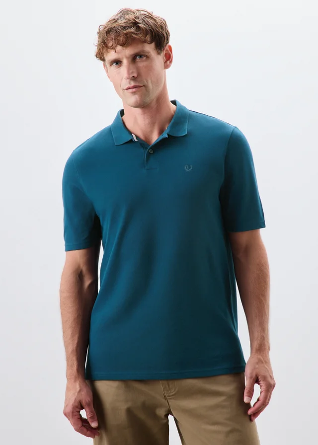 Lincoln Teal Short Sleeve Polo Shirt