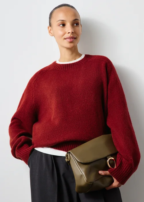 Burnt Red Crew Neck Jumper - XS Image 1