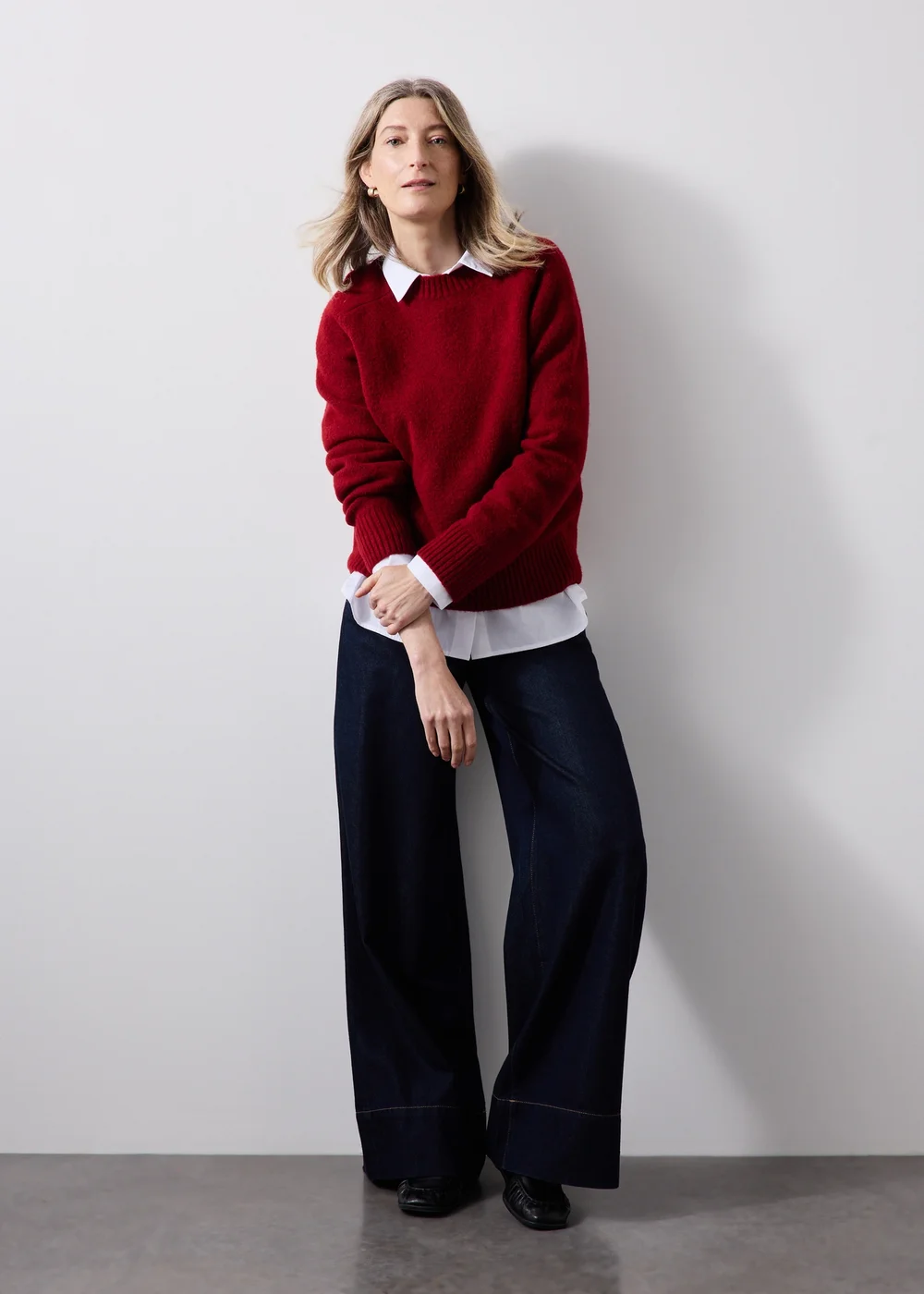 Burnt Red Crew Neck Jumper - XS Image 1