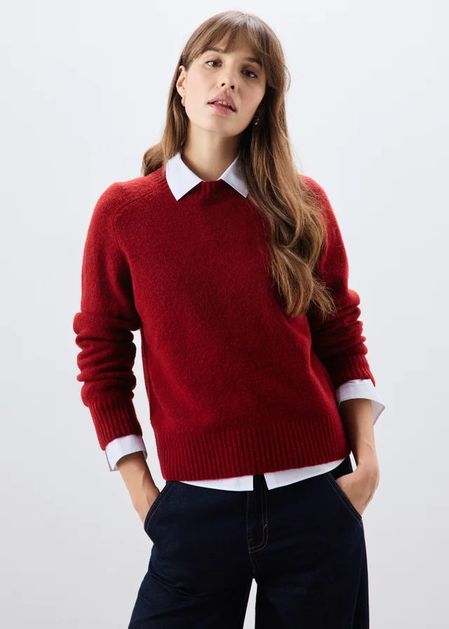 Burnt Red Crew Neck Jumper