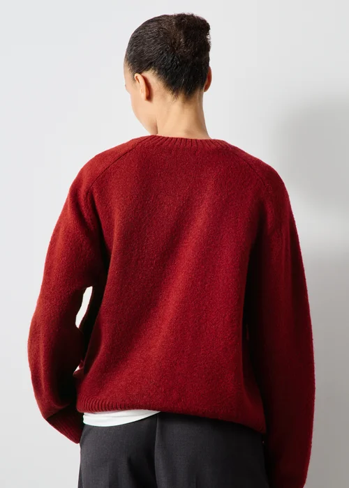 Burnt Red Crew Neck Jumper - XS Image 2