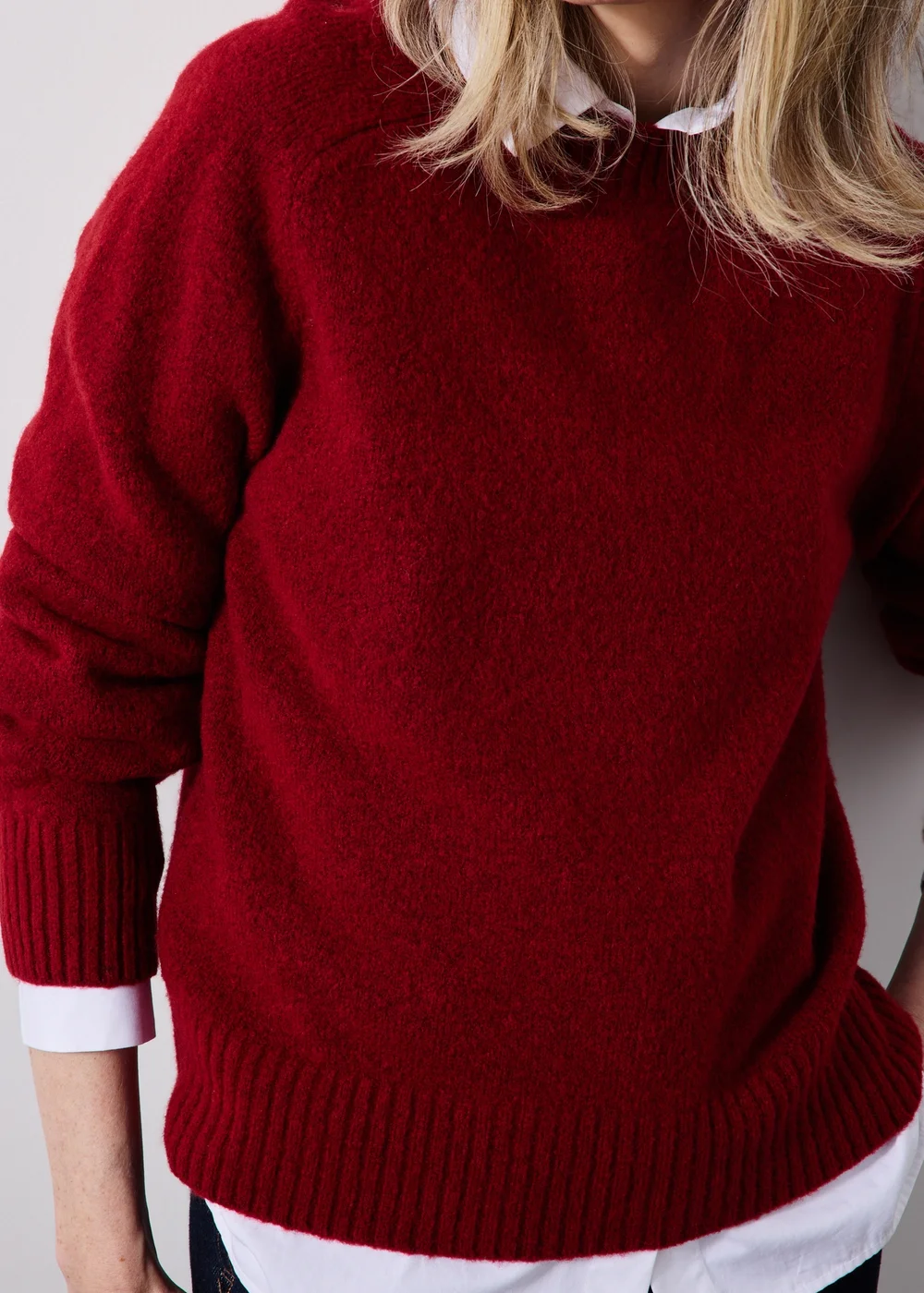 Burnt Red Crew Neck Jumper - XS Image 3
