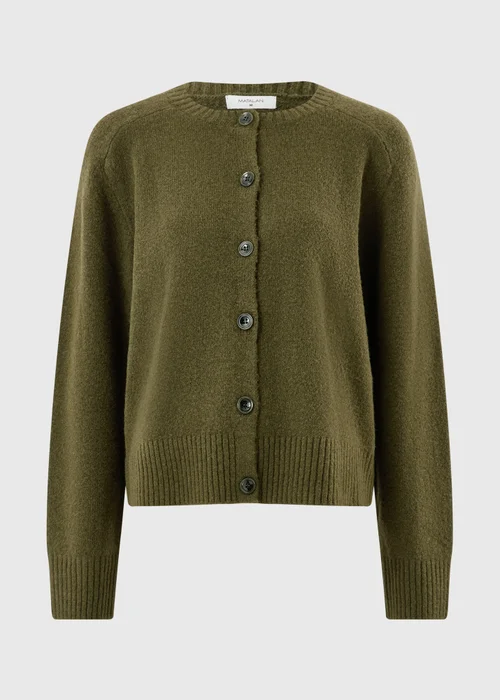 Khaki Button Through Cardigan - L Image 5