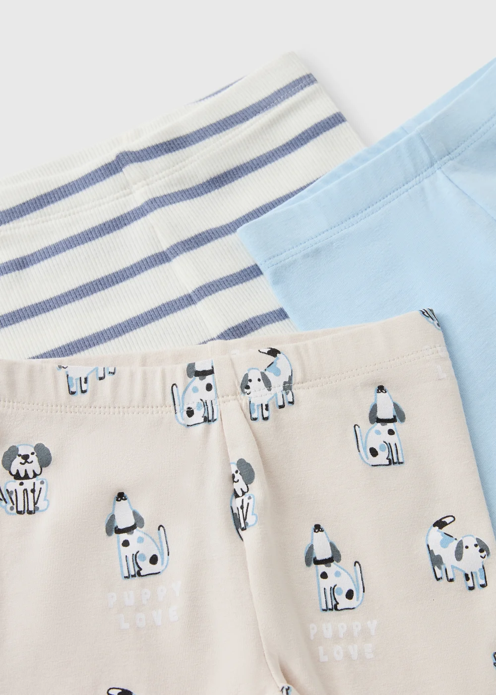 3 Pack Baby Blue Dog Leggings (0-23mths) - Up to 1 Month Image 2