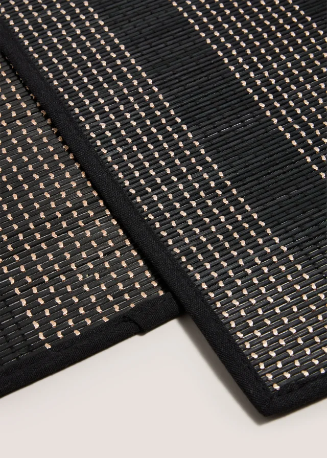 2 Pack Black Bamboo Placemats