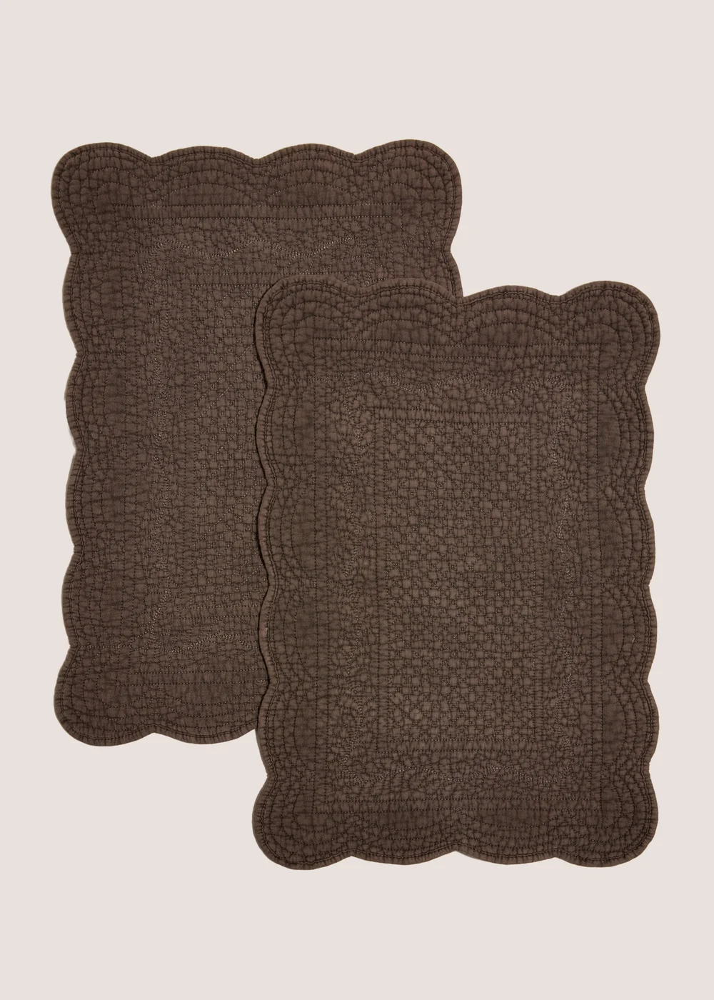 2 Pack Brown Quilted Placemats Image 1
