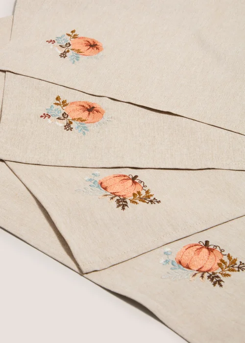 Beige 4PK Pumpkin Napkins Image 2