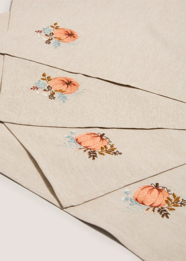 Beige 4PK Pumpkin Napkins