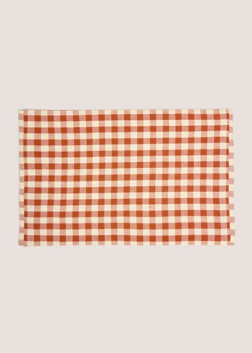 2 Pack Orange Checked Placemats Image 2