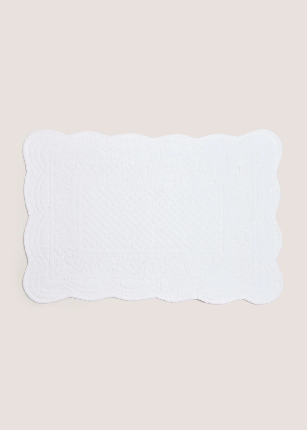 2 Pack Cream Quilted Placemats Image 1