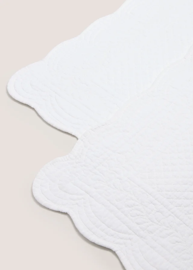 2 Pack Cream Quilted Placemats