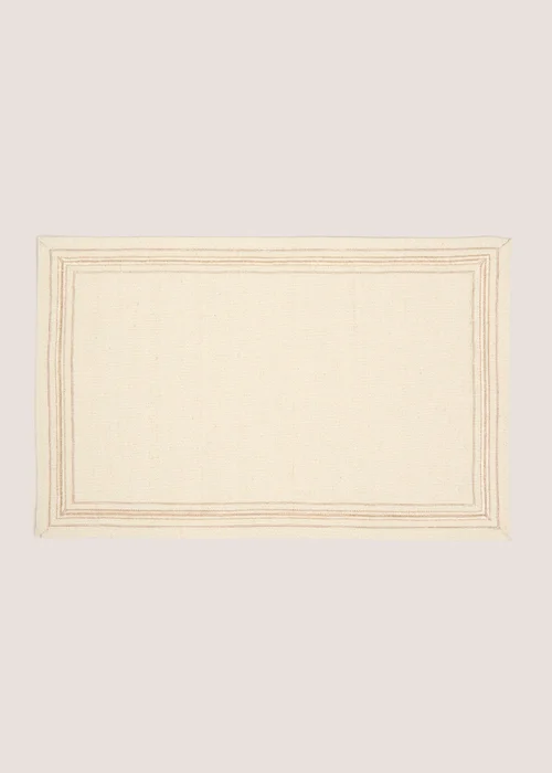 2 Pack Ivory Stitch Border Placemats Image 1