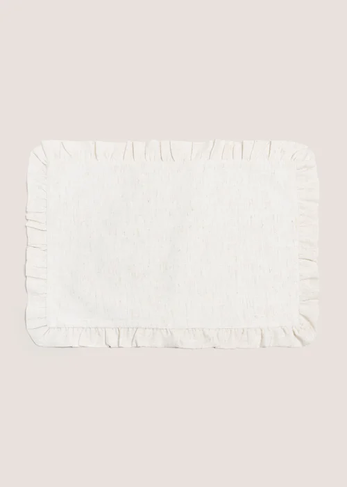 2 Pack Cream Ruffle Placemats Image 2