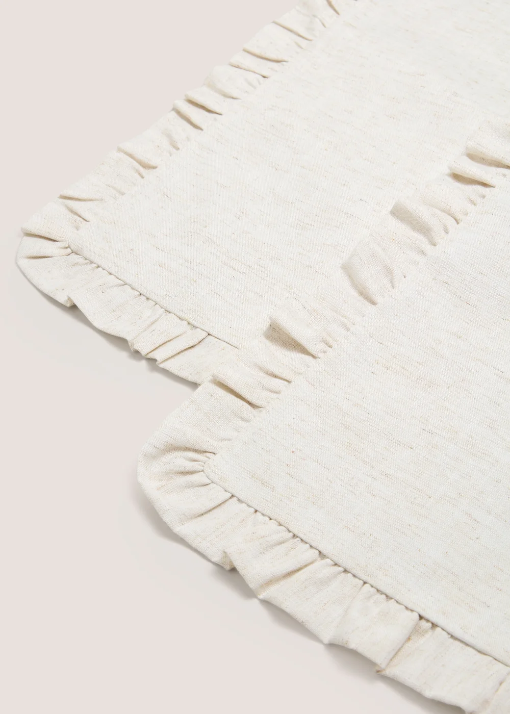 2 Pack Cream Ruffle Placemats Image 1